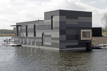 Облицовочные панели - Дома на воде в Лелистаде (Нидерланды)